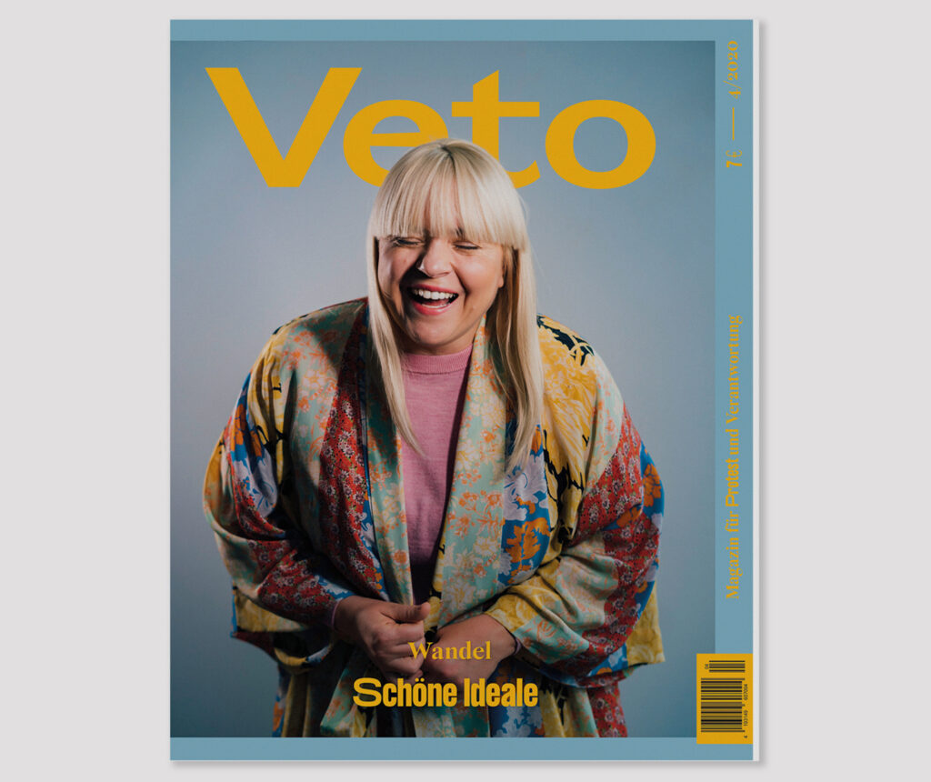 Cover der vierten Ausgabe des Magazins Veto mit einem Foto der Aktivistin Melodie Michelberger.